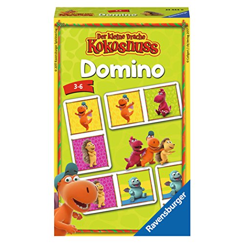 Ravensburger 23434 - Der kleine Drache Kokosnuss Domino - Kinderspiel/ Reisespiel