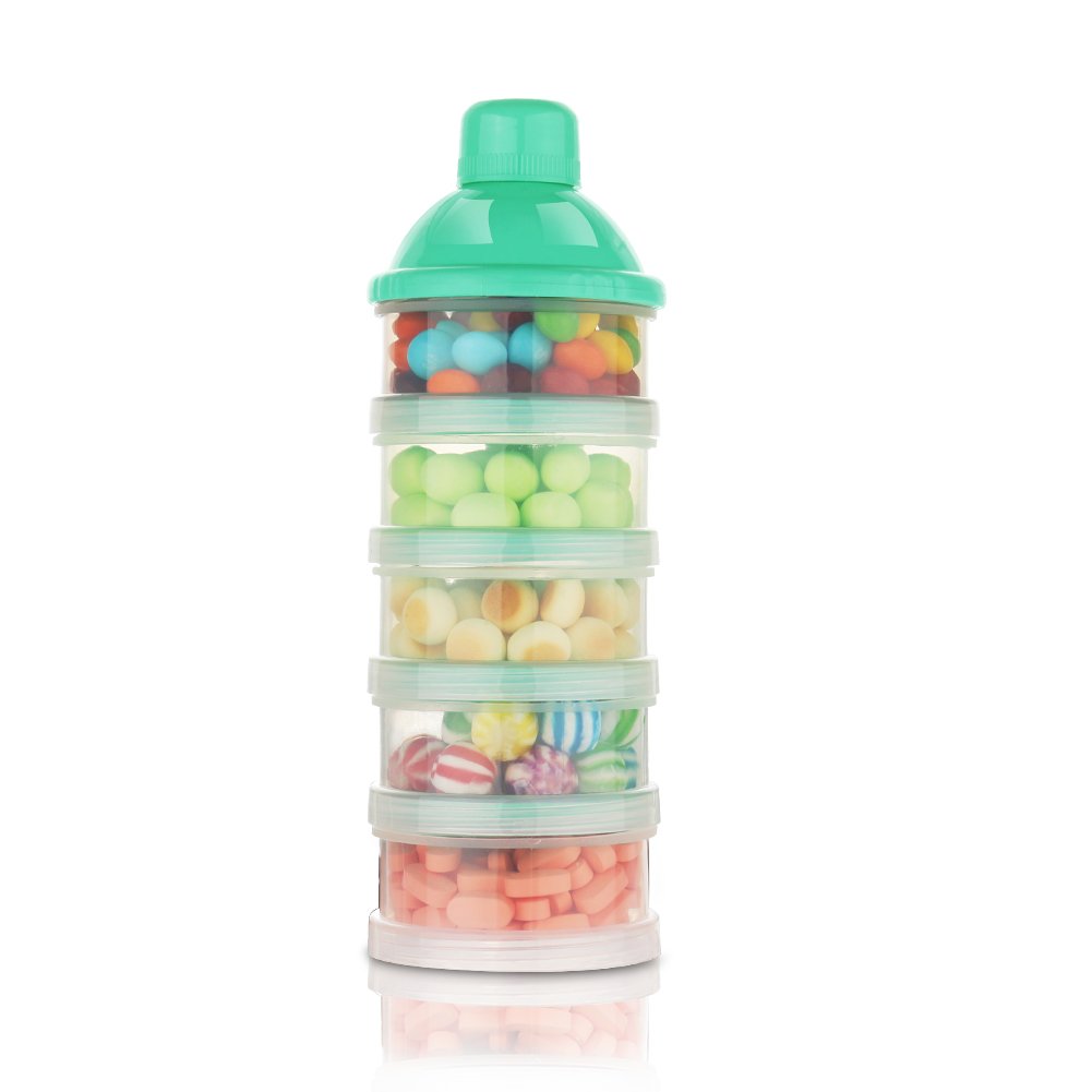 Snapklik.com : Formula Dispenser On The Go, 5 Compartments Stackable ...