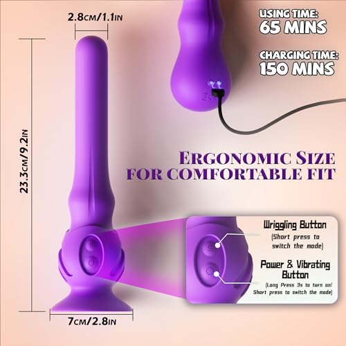 Image of Dildo Vibrator for Women Sex Toys - G-Spot Adult Toys with 7 Vibrations & 3 Wavy Patterns, Detachable Wand Massager for Clit Vagina Stimulation, Powerful Quiet Pleasure Toy for Women & Couples