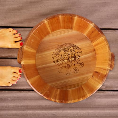 Bañera de madera para pies 36 cm para masajes y spa miniatura 6