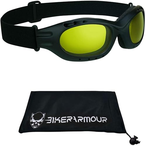 Miniatura 2 de Lentes de motocicleta para hombre y mujer Disponibles en color ahumado, azul espejado, naranja espejado, transparente o amarillo.