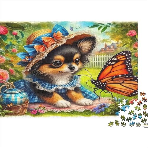 Rompecabezas de perros de 1000 piezas de papel reciclado para adultos, juego educativo de 70x50cm 2