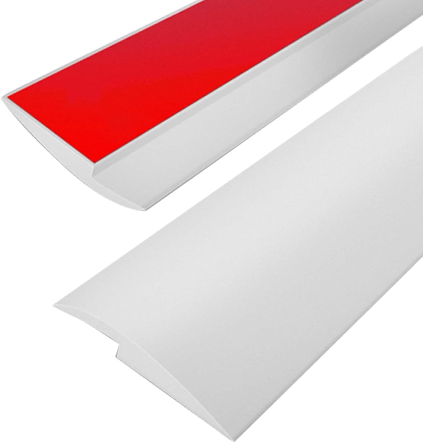 Self-Adhesive Transition Strips Carpet-to-Wood Threshold Strips Protective Cover for Light Floor Edges for Transitions with 1-3 mm Height Differences (White)