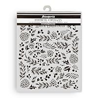Stamperia - Thick Stencils for Scrapbooks, Albums, Cards, Bullet Journalling, and More, Flexible Material, Easy to Clean, Perfect for Hobbies, Crafts and Gifting (The Owl’s House, Pine Cones)