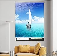 Vista 7 de ZSHINE Tela impermeable opaca inalámbrica manual tamaño personalizado y persianas enrollables con cenefa