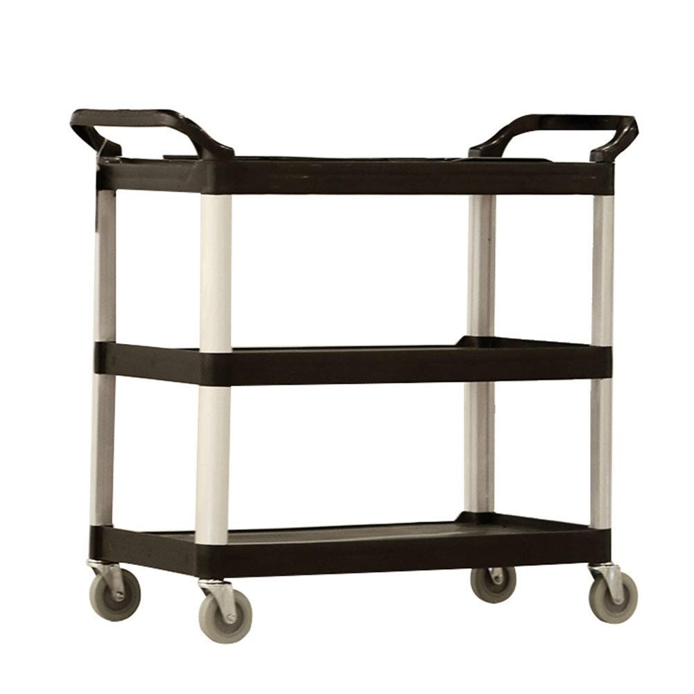 Multifunctional Portable Movable Cart,3-Tier Rolling Service/Utility/Push Cart, Beauty Salon Drink Tool Cart with Handles Wheels for Beauty/