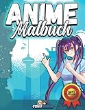 Anime Malbuch: Manga | Anime Merchandise | Zum selber Ausmalen | Für Erwachsene, Kinder und Jugendliche | Kawaii | Zeichnen und colorieren lernen - Ausmalbuch