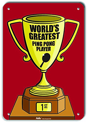 Plaque Ping Pong en aluminium rouge 25x35 cm PKWG-0355-NA