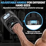TIPRE 396lbs/180kg Grip Strength Tester, Hand Grip Dynamometer, Digital Grip Strength Tester with LCD Display, Adjustable Hand Grip Training Gauge, Hand Grip Testing for Sports Home School Use - Image 4