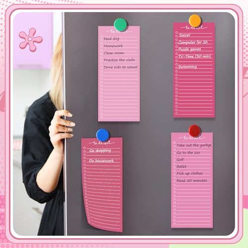 Image of Censen 10 Pack 500 Sheets to Do List Notes Daily Checklist Notepad with 50 Sheets Undated Memo Pad Color Block Shopping List Weekly Plan Notepad Organizer Planners(Gradient Pink,Lined) | Note Book 512 Sheets Colorful Memo Pad Office School Supplies Planner Shopping Weekly Plan Task Organizer Tear-off Design
