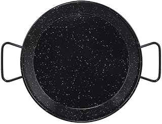 Metaltex - Padella per paella in acciaio smaltato a 3 porzioni, 28 cm