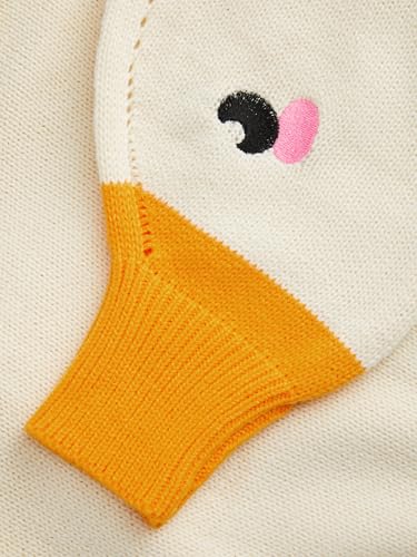 Image of CIDER Women's Goose Graphic Sweater Cute Knit Chunky Cropped Sweater Pullover Tops