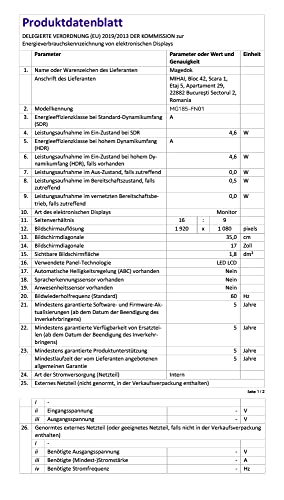 Magedok Portable Monitor 18.5 Inch,300Cd/M² 100% Srgb, 1080P Fhd Ips Portable Big Screen With Stand,Hdmi & Type-C Ports External Display For Laptop Mini Pc Mac Xbox Switch Ps5 Phone #TOP7