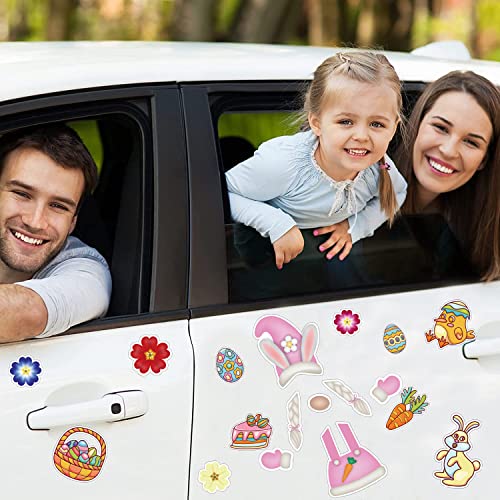 31 Pcs Happy Easter Garage Door Decoration Magnets, Easter Refrigerator Magnets Stickers Set, Easter Eggs Carrots Magnets Gnome Magnetic Refrigerator Decal For Car Outdoor Holiday Decor #TOP7