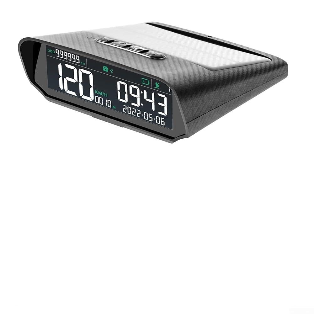 Auto Digital Head-up Display X100 mit Solar USB Power Fahrzeug GPS HUD für Geschwindigkeitsalarme Müdigkeit Fahrerinnerung Kompatibel mit allen Modellen