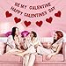 Happy Galentine's Day Banner, Red Glitter BE MY GALENTINE Galentine's Day Banner Sign with Heart Garland for Ladies Girls Friends Valentine’s Day Party Decor, Break Up Party Favor Photo Props