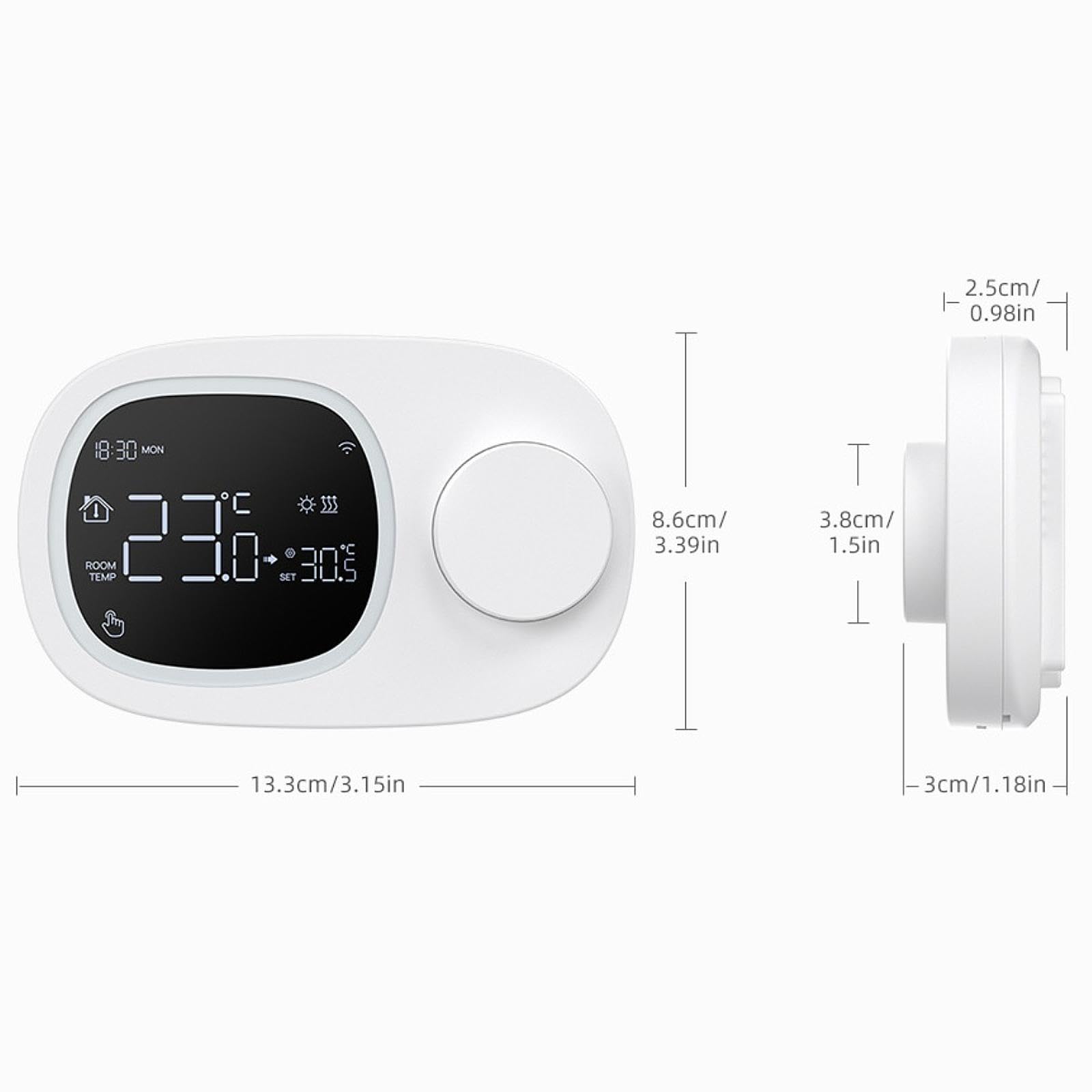 Perfk - Termostato inteligente programable, función conveniente, termostato inalámbrico, regulador de temperatura para caldera de agua y para