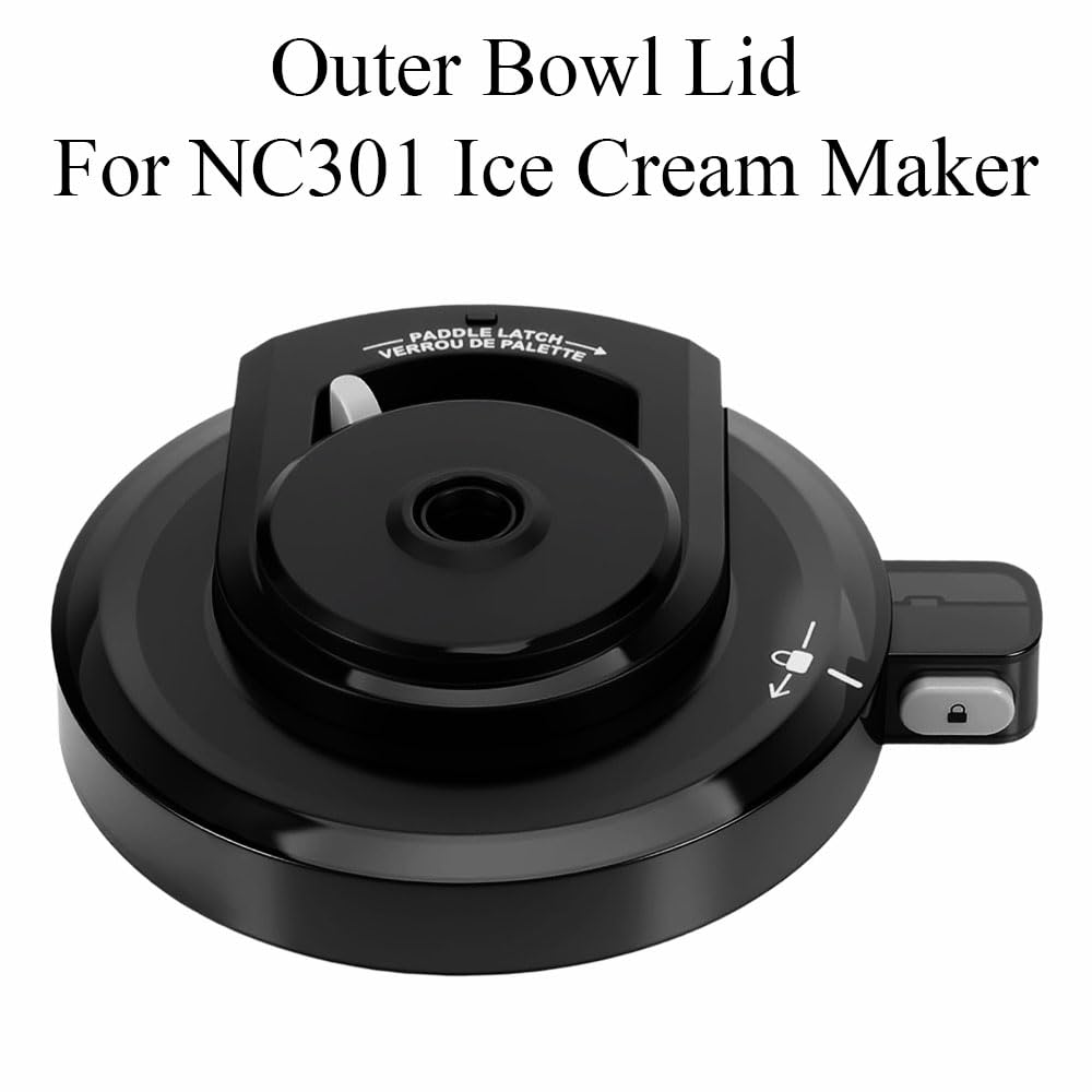 TOP-MAX Couvercle extérieur compatible avec la machine à crème glacée Ninja Creami NC300 NC301 Series sans lame, réutilisable, passe au lave-vaisselle