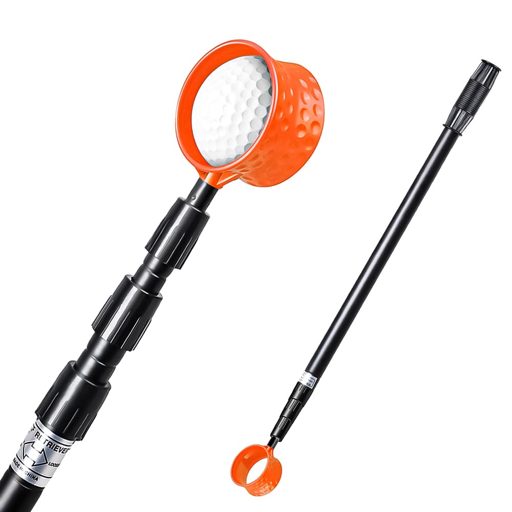 LTY Golf Ball Retriever Max 6/12/15/18 Ft Portable Golf Ball Retriever for Water Telescopic, Unbreakable and No Corrosion Golf Water Ball Retriever for Water (15Ft, 15Ft AA)