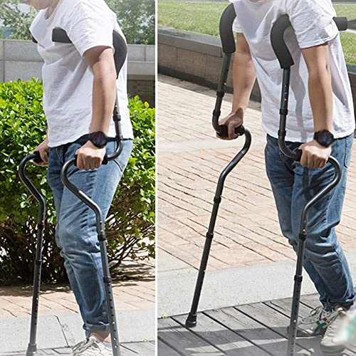 Ergonomiczne kule pod pachami, kule w kształcie litery S dla dorosłych, składane kule do chodzenia, lekkie kule podróżne, urządzenie do poruszania się