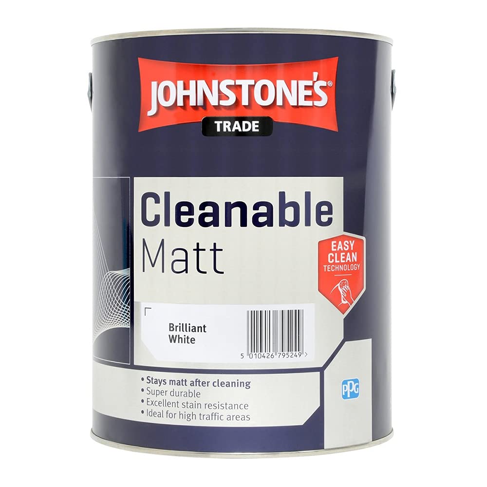 Johnstone's White Trade Cleanable Matt Emulsion - Pure Brilliant - 5L