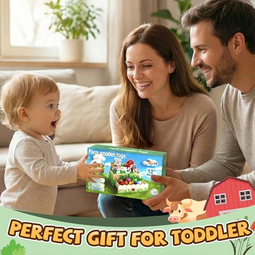 Wooden Animal Farm Kids Toys DROPS TO - image 6