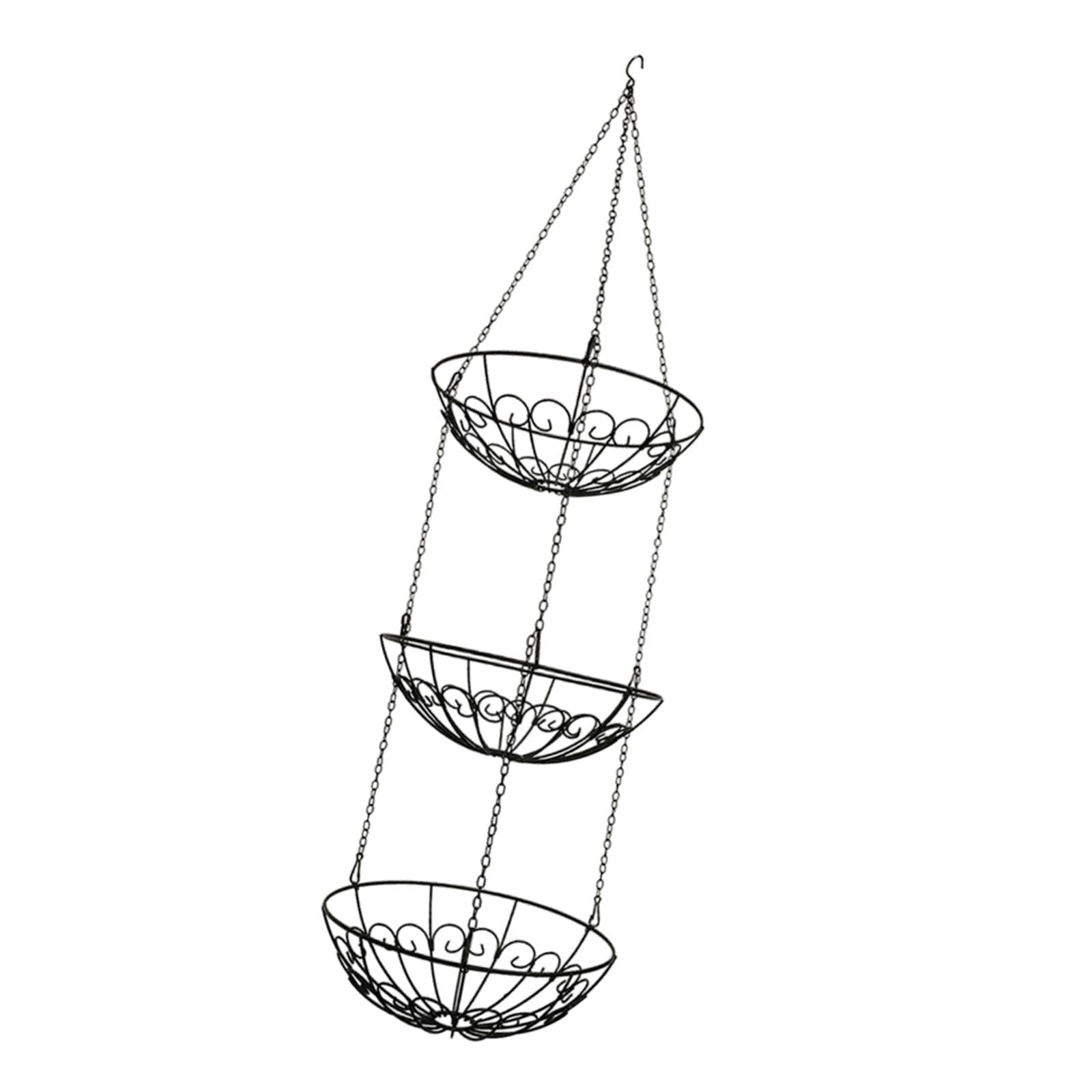 Cesta colgante de frutas de 3 niveles para mantener tus vegetales frescos y a mano