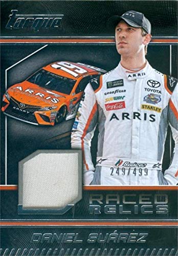Autograph Warehouse 639013 Daniel Suarez Race Used Memorabilia Swatch Trading Card - Nascar Auto Racing - 2017 Panini Torque Raced Relics No.RRDS LE 249-499
