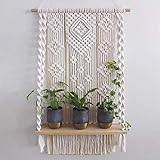 ylxd macrame arazzo da parete fatto a mano scaffale appeso a parete con arazzo intrecciato bohemian woven tapestry macrame wall hanging tapestry home apartment dorm room decor