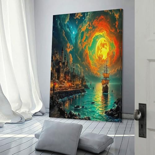 Décoration murale premium image sur toile de haute définition motif navire mer