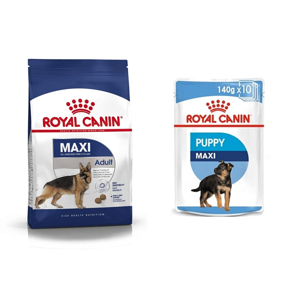 Royal Canin Maxi Adult Dog Food, 15 Kg&Royal Canin Maxi Puppy Wet Gravy Pouch,14(Packof10) with (B0BP5YDSP6) Amazon Price History, Amazon Price Tracker