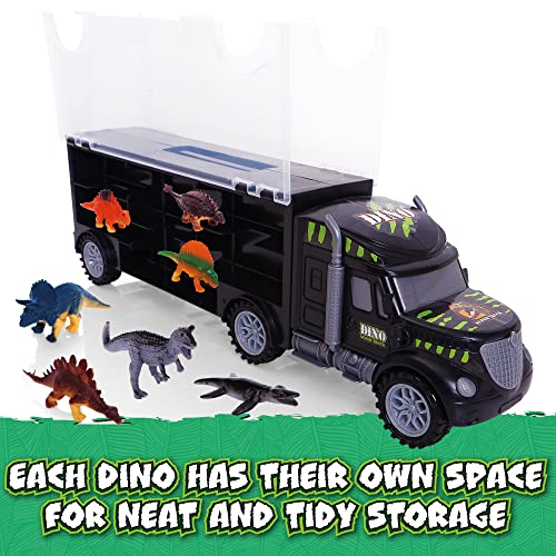 Dinosaur Transporter Truck & 12 Toy Dinosaurs