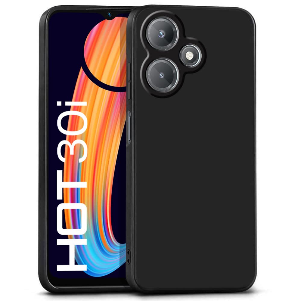 WOW IMAGINE Slim Ultra Soft Rubberised Back Cover for Infinix Hot 30i 4G | Inner Velvet Fabric Lining | Matte Silicone Flexible Camera Protection Back Case - Black (B0C27XHTMQ) Amazon Price History, Amazon Price Tracker