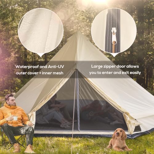 Outsunny Carpa Yurt para 10 Personas con Interior Espacioso 16' x 16' x 10' miniatura 5