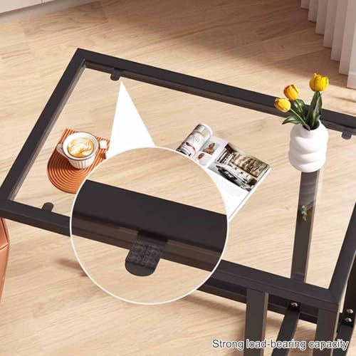 Table d'appoint mobile en C pour optimiser l'espace du salon