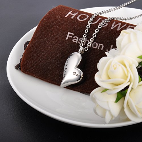 Housweety Cremation Jewelry Keepsake Memorial Urn Necklace (Dad) #TOP2