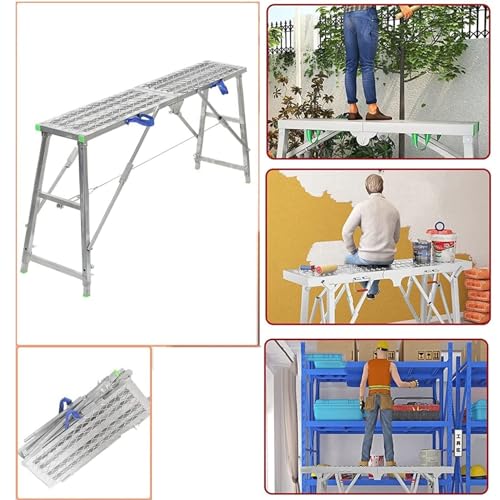 Échafaudage polyvalent contre la peur du vide grâce à sa plateforme stable de 140 cm - 6