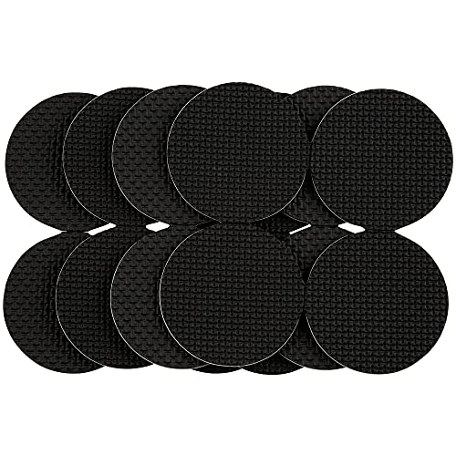 Softtouch 2" Round Self-Stick Non-Slip Furniture Gripper Pads, Black (16 Pack) #TOP27