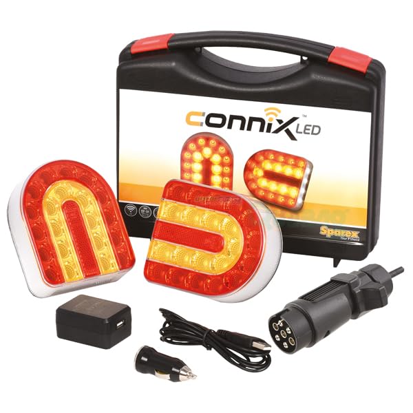 Connix LED Rückleuchten-Set, Kabellos, Magnetisch, für Anhänger & Landmaschinen, CAN-Bus kompatibel, 12V, 23W, IP65