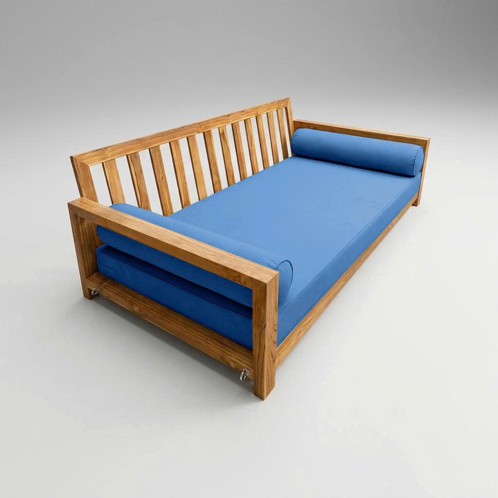 Prolinemax Style 5 - Mattress & Pillow Bolster for Outdoor Indoor Daybed Porch Swing Bed Piped Trim Full Size AD102 | Covers ONLY |