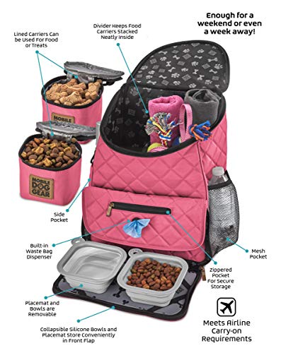 Mobile-Dog-Gear-Unisex-Weekender-Backpack-Pink-One-Size-One-Size Mobile Dog Gear Unisex Weekender Backpack Pink One Size One Size