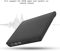 Vista 3 de Vbestlife - Unidad externa de CD y DVD, USB 3.0 Slim portátil DVD RW, lector de grabador de CD RWDVD RW, grabadora de reproductor de DVD