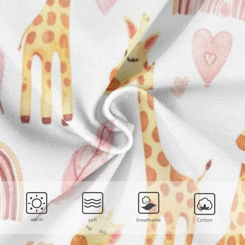 Toddler Girls Underwear 2t Cotton Panties for Girl Aesthetic Briefs Undies Kids Cute Cartoon Giraffes White3