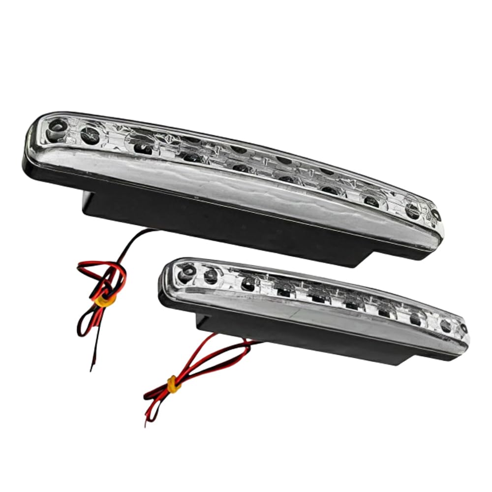 2 super jasne światła do jazdy dziennej, 8 diod LED, białe