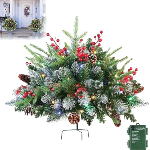 Trqups Holiday Planters, Holiday Planter Filler, Prelit Holiday Planter, Christmas