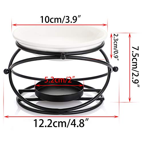 JUXYES Black Modern Tea Light Candle Wax Melt Warmer Essential Oil Burner by JUXYES - Used condition - Image 2