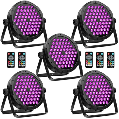 OPPSK 90W 60LED Dimmable Stage Par Light by Remote & DMX Control - 5Pack