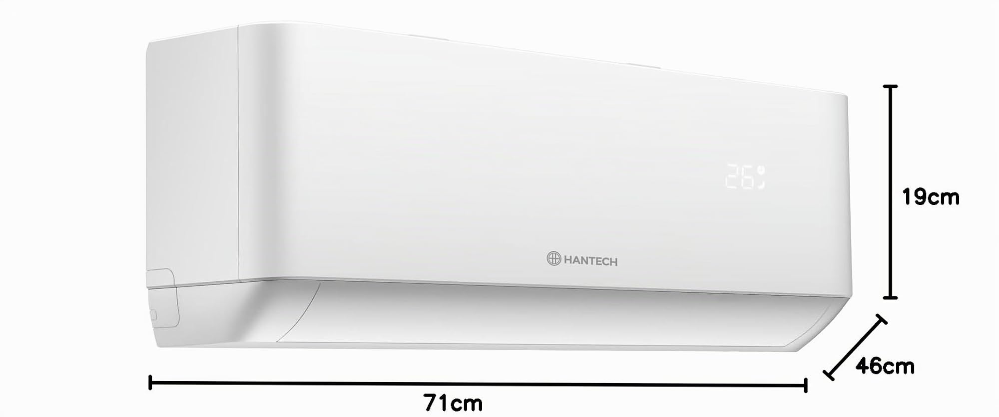 HANTECH Split aire acondicionado 12000 BTU H-PRO función de calefacción y refrigeración, filtro de aire, WIFI, material de montaje