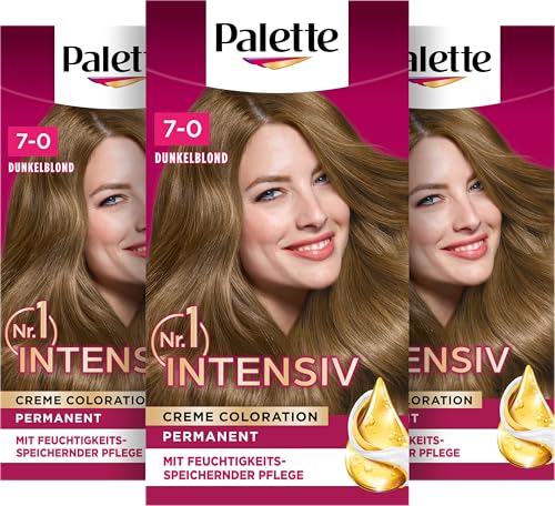 Palette Intensiv Creme Coloration 7-0/500 Dunkelblond (115 ml) permanente Haarfarbe für leuchtende langanhaltende Farbbrillanz & 100% Grauabdeckung