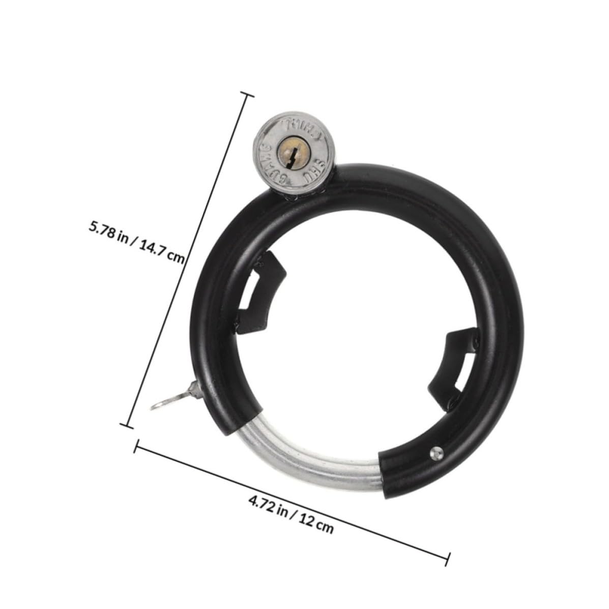 DOITOOL 3 Set Lucchetto per Bicicletta Antifurto in Acciaio Inox, Lucchetto di Sicurezza per Bici, Nero, per Mountain Bike e Moto, Set da 3